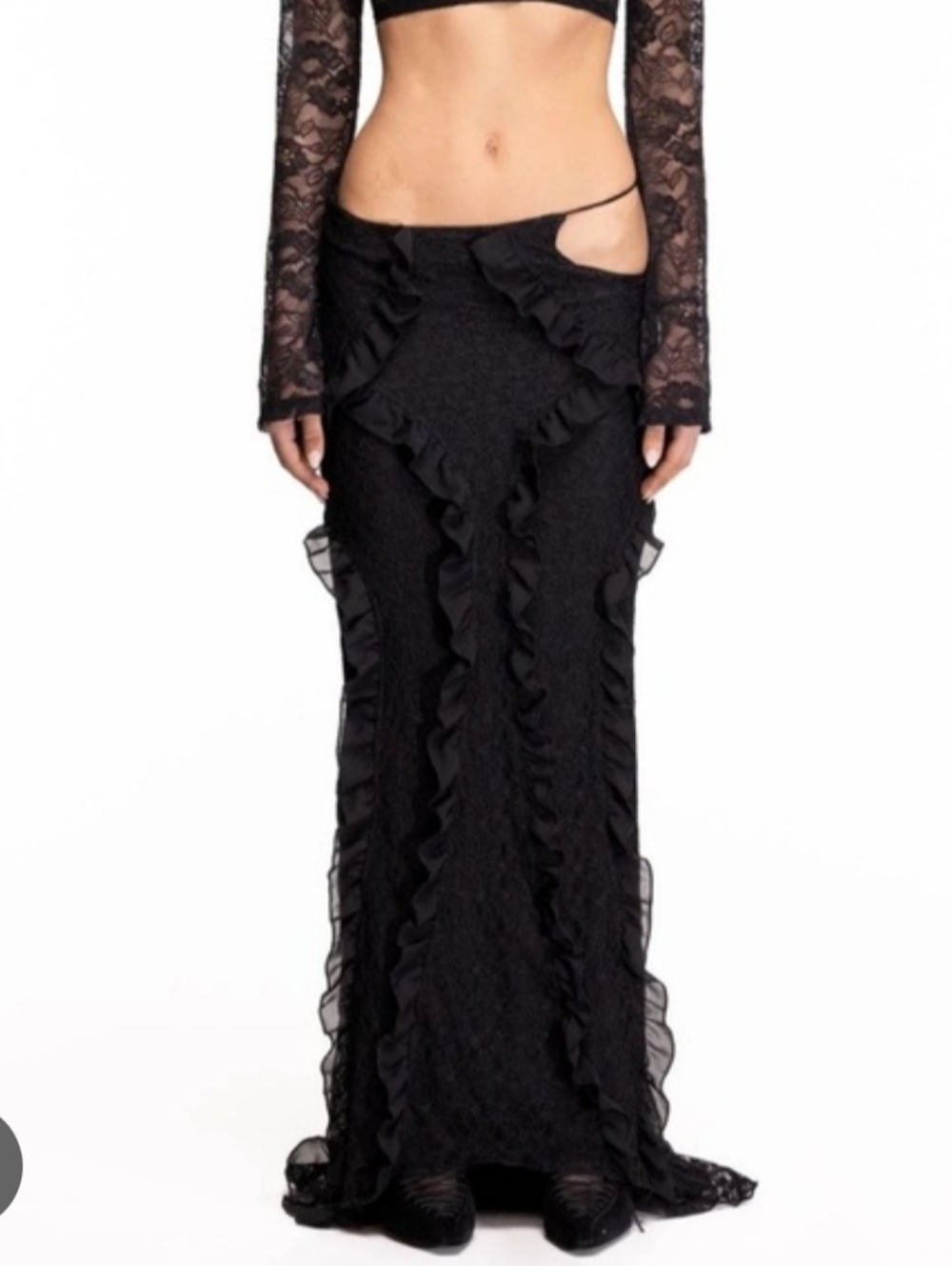 The Kript Liviana Lace Maxi Skirt